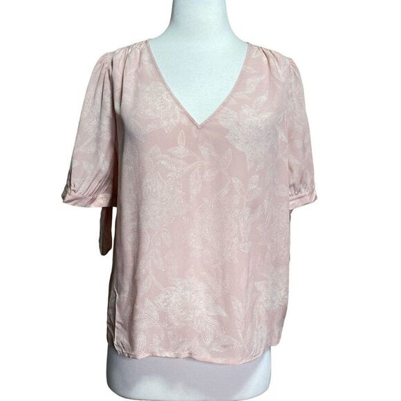Madewell Silk Blouse Size MEdium Light Pink - Picture 1 of 8